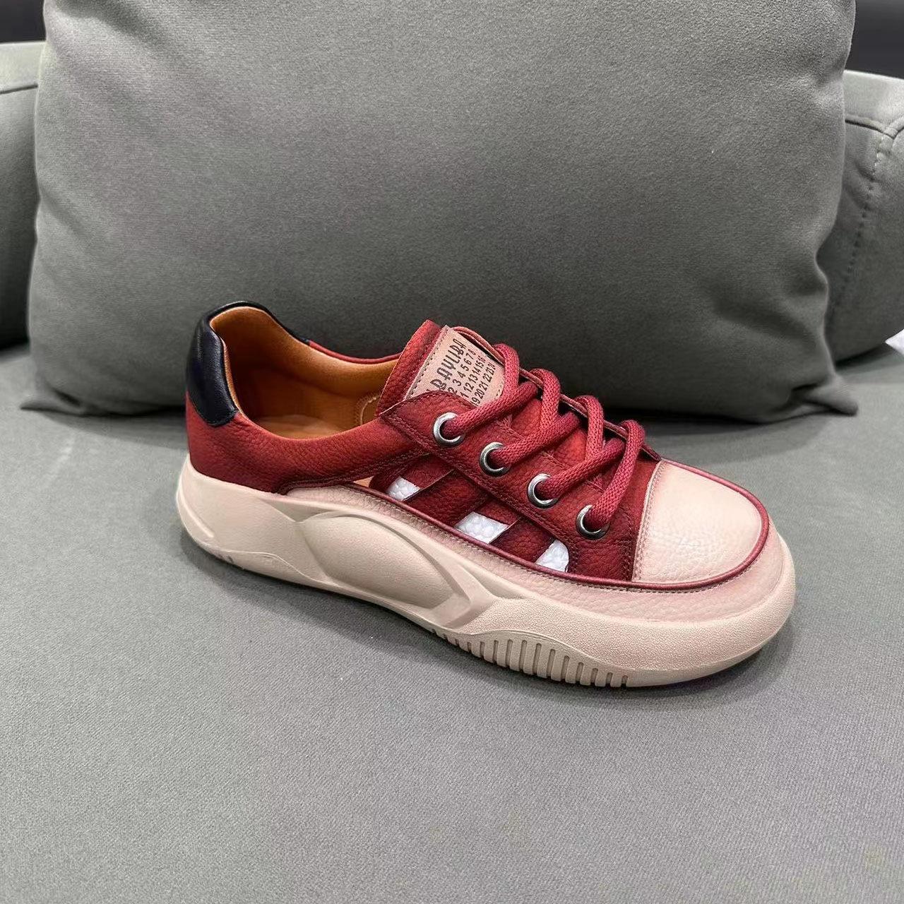 

2025 Internet celebrity dad shoes women s spring and autumn models new thick-soled breathable mesh casual fried street sports shoes spring 35 бордовый