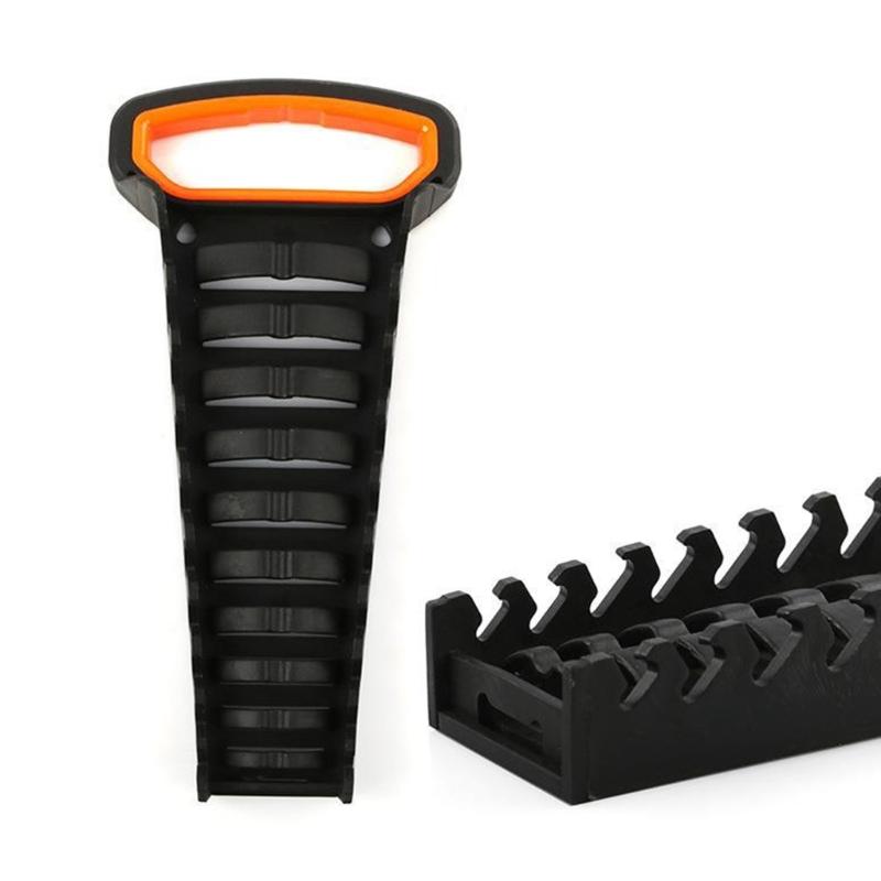 Multi Slots Ratchet Wrench Storage Rack Pliers Spanner Tool Organizers Plastic Rail Tray for Garage and Workshop Use