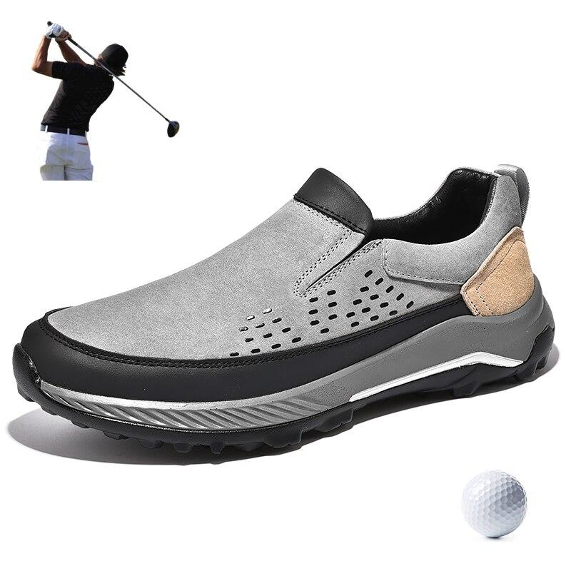 Męskie buty golfowe Nowe letnie męskie wsuwane trampki golfowe Outdoor Turf Wygodne skórzane obuwie męskie Trampki dla mężczyzn