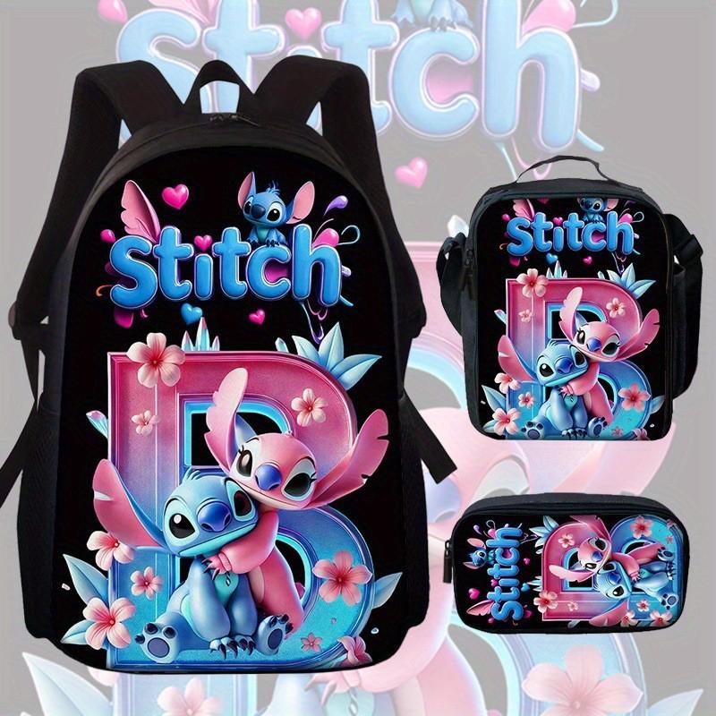Stitch Rucksack für Kinder aus Oxford-Stoff mit Rückenschutz für den Schulgebrauch