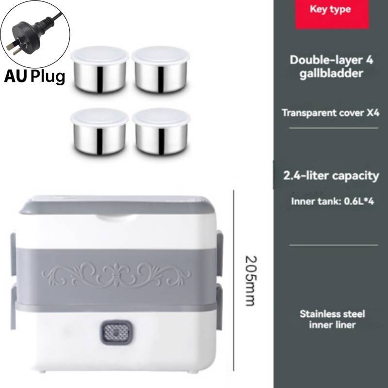 Electric Heated Lunch Box With Removable Inner Pot For Office Use