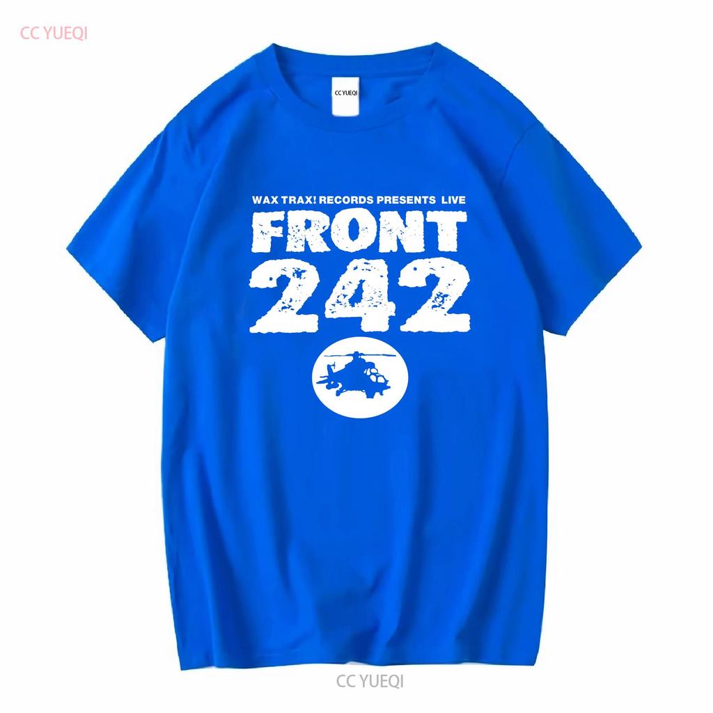 Vtg Front 242 Band World Tour Country Music Black T Shirt Vintage Washed Fashion Graphic Homme Stylish Top For Everyday Wear