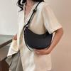 Women's French Niche Half-Moon Saddle Bag - Crescent Underarm and Crossbody, Ideal for Work and Commute