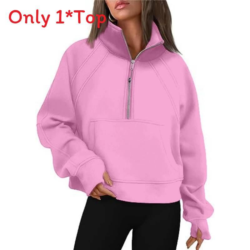 Yoga Wear Long Sleeve Hoodie With Pockets For Womens Casual Fitness