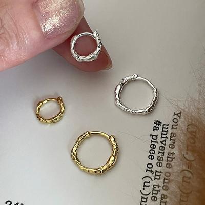 Stříbrné kruhové náušnice 925 pro ženy Elegantní minimalistické kulaté kruhové visací Party Svatba Šperky Dárky