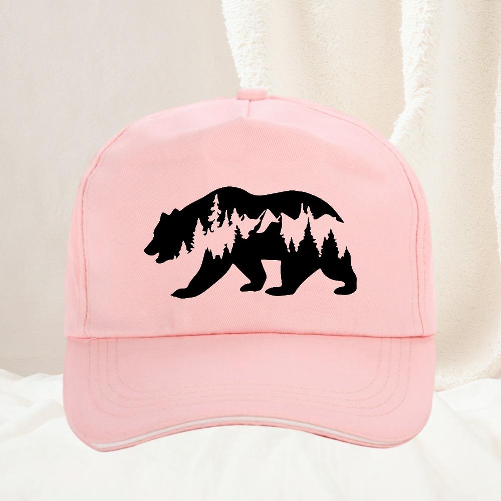 Creative Bear woods Outdoor Sport Trucker Hat Summer Hot Sale Unisex Fitted Print Baseball Caps Casual Sunhat
