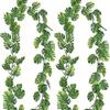 172cm Artificial Monstera Leaf Garland UV Resistant Faux Greenery Rattan Indoor Outdoor Home Garden Porch Patio Hanging Tropical