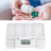 Portable Smart Medication Reminder Box Electronic Medicine Dispenser Digital Medicine Storage Case with Multiple Compartments for Home Travel