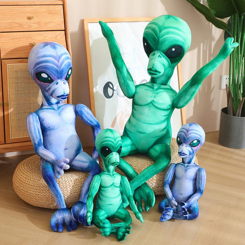 New Alien Plush Toys with Movable Shoulder Joints Alien Figurine Soft Stuffed Movie Character Alien Pillow Boy's Birthday Gifts