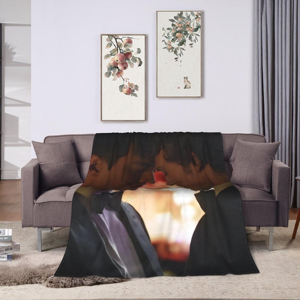 Heated Rivalry Movie Flannel Blanket  Warm Throw Blanket for Couch Bed Picnic Fluffy Bedspread Sofa Bed Cover