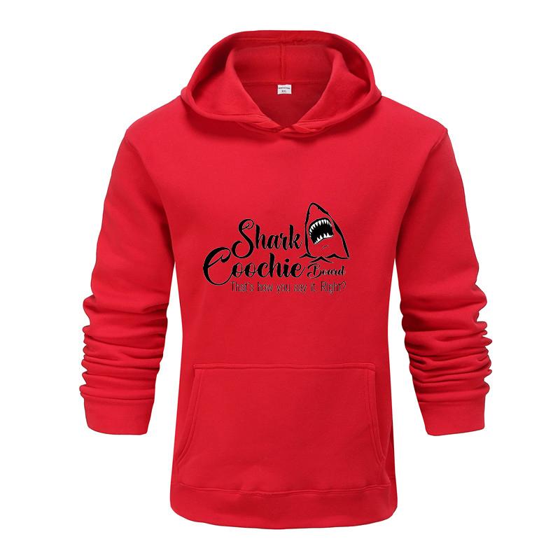 Autumn and Winter New Personalized Shalk Coochile Boald Printed Clothing Men and Women Hoodie Lovers Pullover Jogging Sports Hoodie