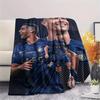 1 Stück C Ronaldo Aufdruck Flanelldecke, Hohe Qualität, Bequem für alle Jahreszeiten, Heimdekoration, Wärme und Komfort, Perfekt für Weihnachtsgeschenke