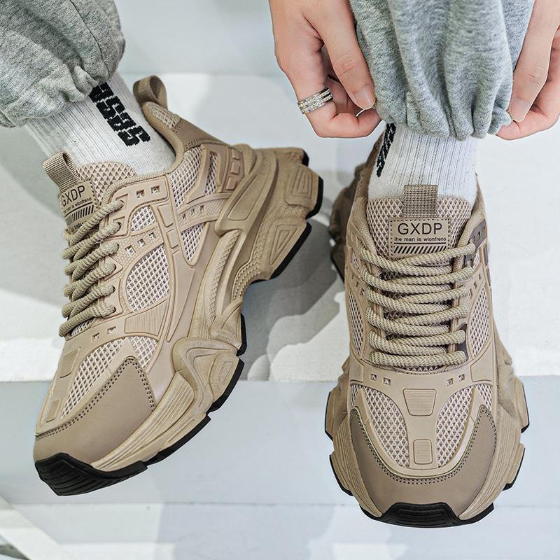 Spring and Summer Men's Mesh Platform Dad Shoes Are Fashionable, Breathable and Non-smelly, Sports Shoes Are Retro and Old Casual Men's Shoes.