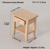 Multistyles Wood Coffee Dining Table Chairs Modern Simple Simulation End Table  for OB11 Doll