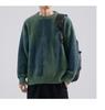 Men's Retro Tie-Dye Crew Neck Sweater - Autumn/Winter Cool Streetwear Trendy Loose Knitwear