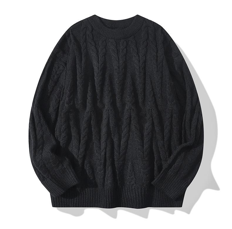 Men's Japanese Style Trendy Loose Knit Sweater - Autumn/Winter Retro Fashion