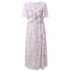 Sancai Plus Size Floral Chiffon A-Line Maxi Dress