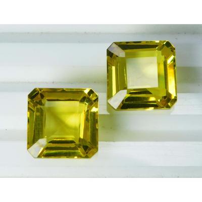 Natural Yellow Sapphire Loose Gemstone Sri Lanka 20 Ct Square Pair September Birthday Birthstone