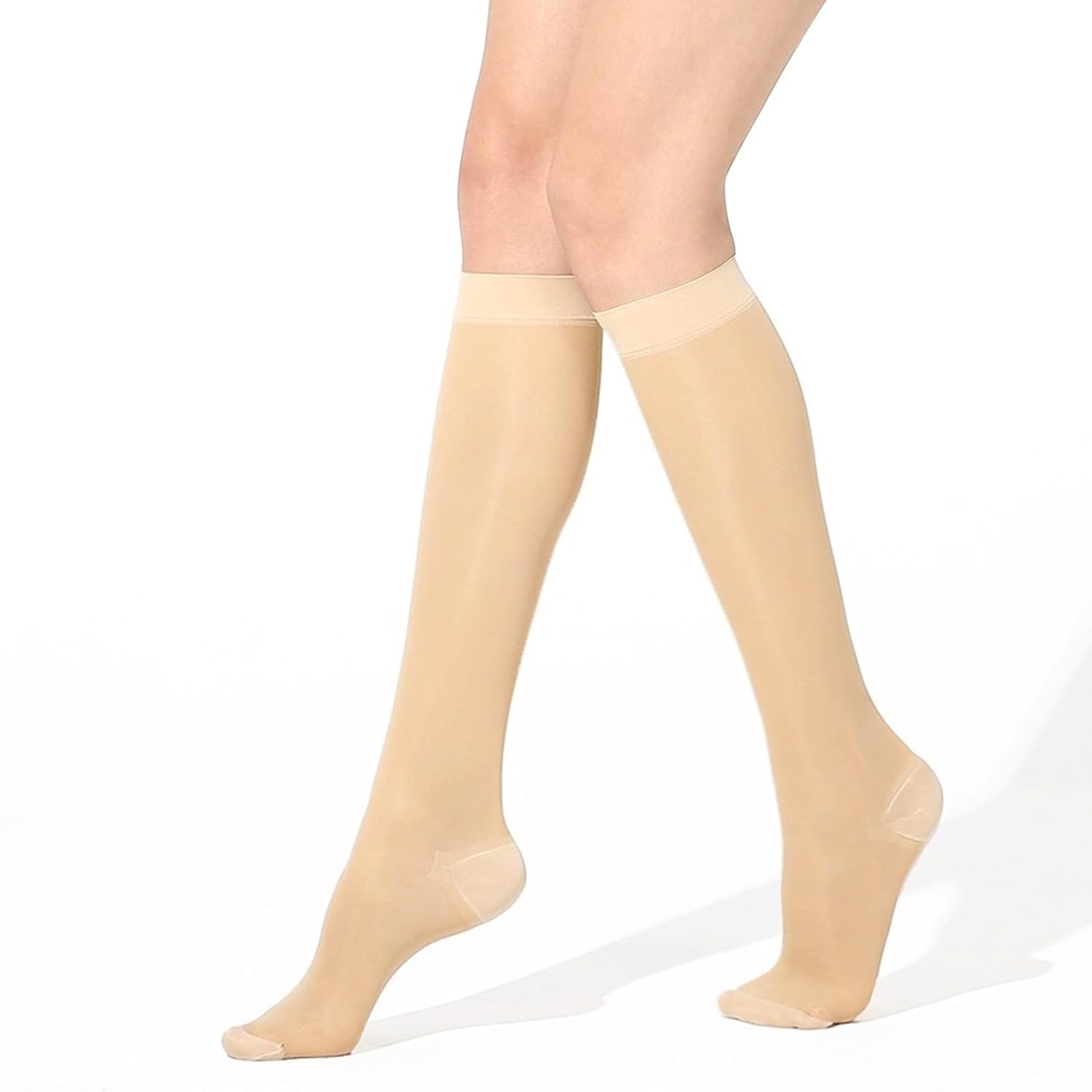 MACITEET Compression Socks Stockings Knee-Length 23-31hPa While Beautifying Legs Resistant Snags Graduated Moisture-Wicking Womens Sleeping Pregnant