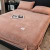 Good Quality Autumn Winter Warm Crystal Velvet Mattress Cover Thicken Super Soft Coral Fleece Mattress Protector Customized Bed Sheets No Pillowcase