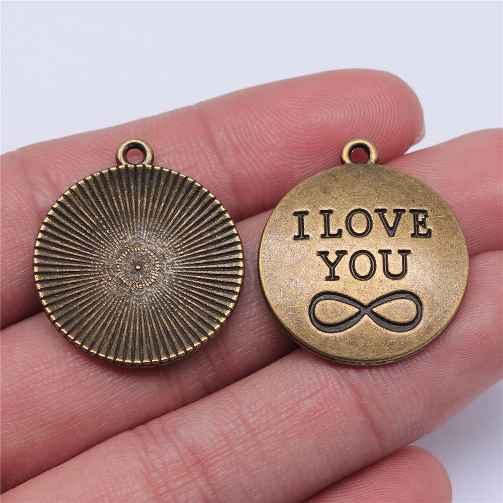 10pcs Infinity Connector Charms For Bracelet Making Vintage Antique Bronze Color