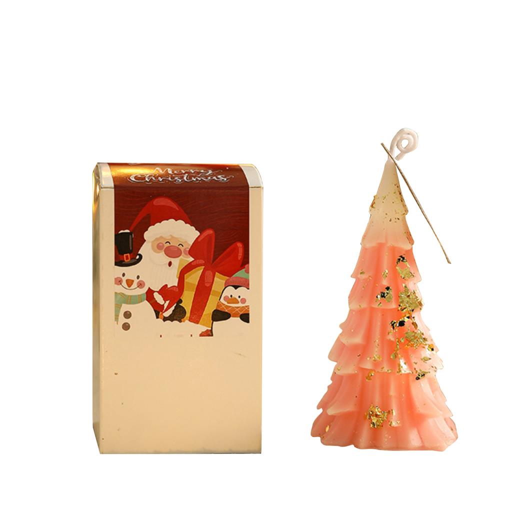 Christmas Tree Soy Wax Scented Candle Gold Foil Creative Gift Christmas Decoration Christmas Gifts