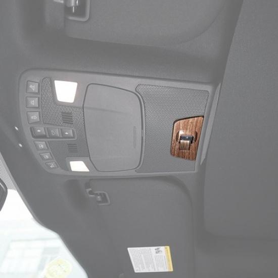 Rear Small Window Lift Button Decor Cover Trim for Ford F150 2015-20 Wood Grain