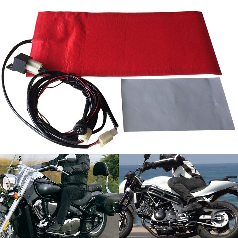 12V Carbon Fiber Pad Waterproof Carbon Fiber Seat Heater Cover Timer Universal Heated Seat Heater Pad Kit UTV E-BIKE Seat Heater
