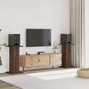Speaker Stands 2 Pcs Brown Oak Engineered Wood