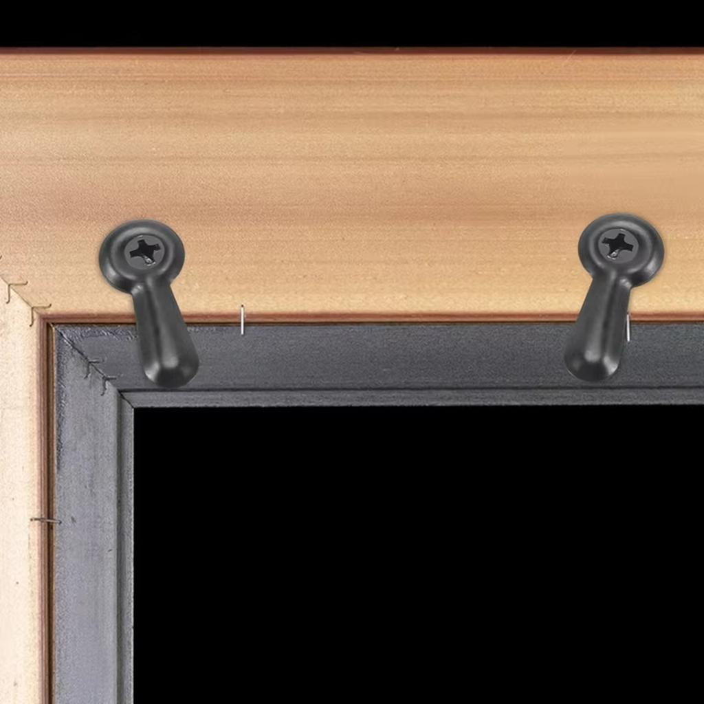 300 Picture Turn Button Fasteners Photo Frame Hardware And 300 Screws For Craft, Hanging, Drawing, Black