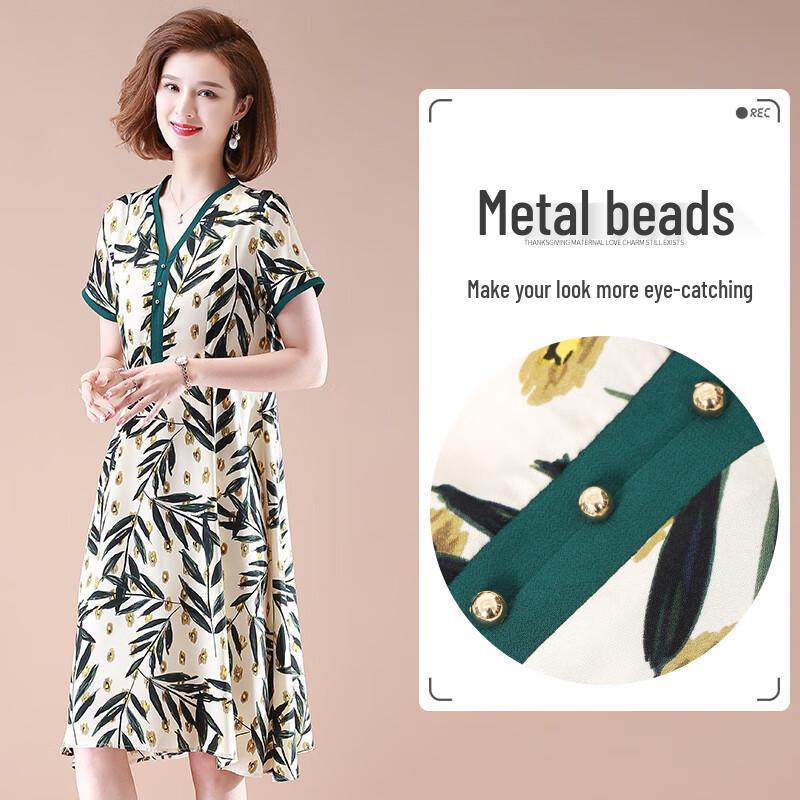 XUEXI Women s Summer Chiffon A-Line Dress 4XL