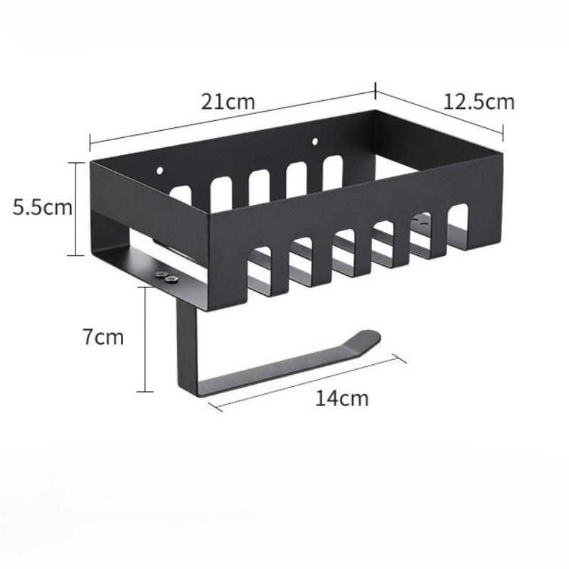 Toilet tissue holder, no punching roll paper box, toilet paper wall mounted storage rack, roll paper holder