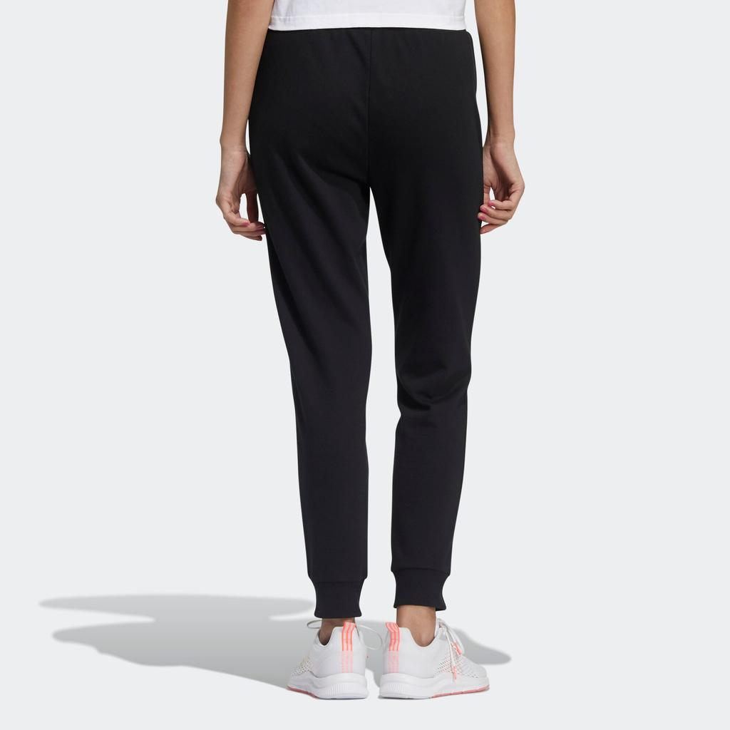 Adidas Neo Solid Color Logo Pattern Pocket Cuffed Knit Sports Pants Women Pants Black GP7125
