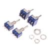 Mini Toggle Switch 3 Position 2 Position 3-Pin 6-Pin ON OFF ON DPDT DPST 6A 125VAC 3A 250VAC Latching Flat Handle For Car