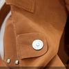 Solid Color Suede Leather Shoulder Bag PU Leather Matte PU Handbag Suede Rivet Tote Bag  Outdoor