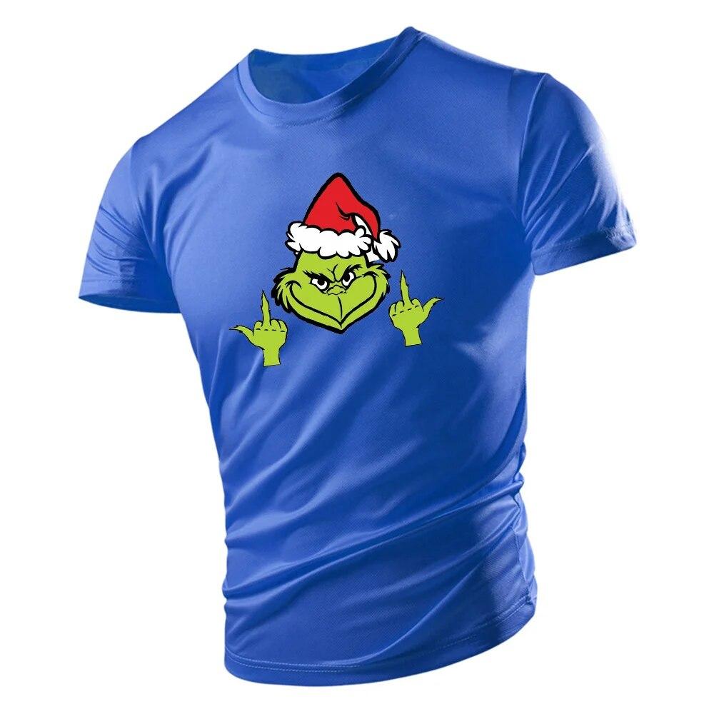 T-shirt Men's Fashion Casual Comfortable T-shirt Fun Funny Print Tops Summer New O-neck Sportswear Men's T-shirt Quick Dry