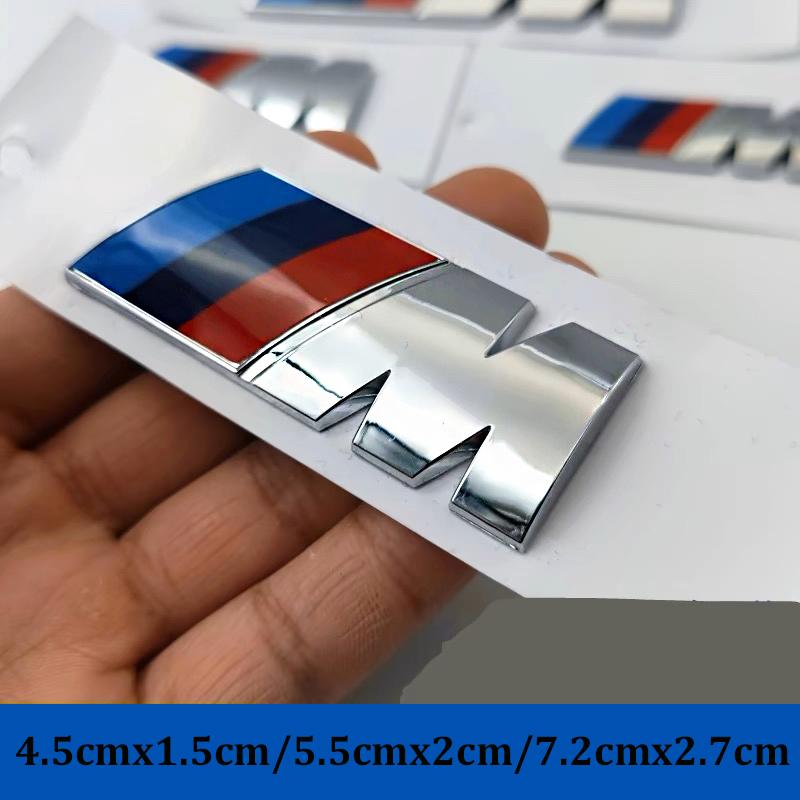 BAUVK1 3D BMW M Logo Stickers Rear Trunk Badge Fender Side Emblem For E36 E46 E39 E60 F20 E90 E91 X5 E53 E87 E34 M E60 Car Accessories