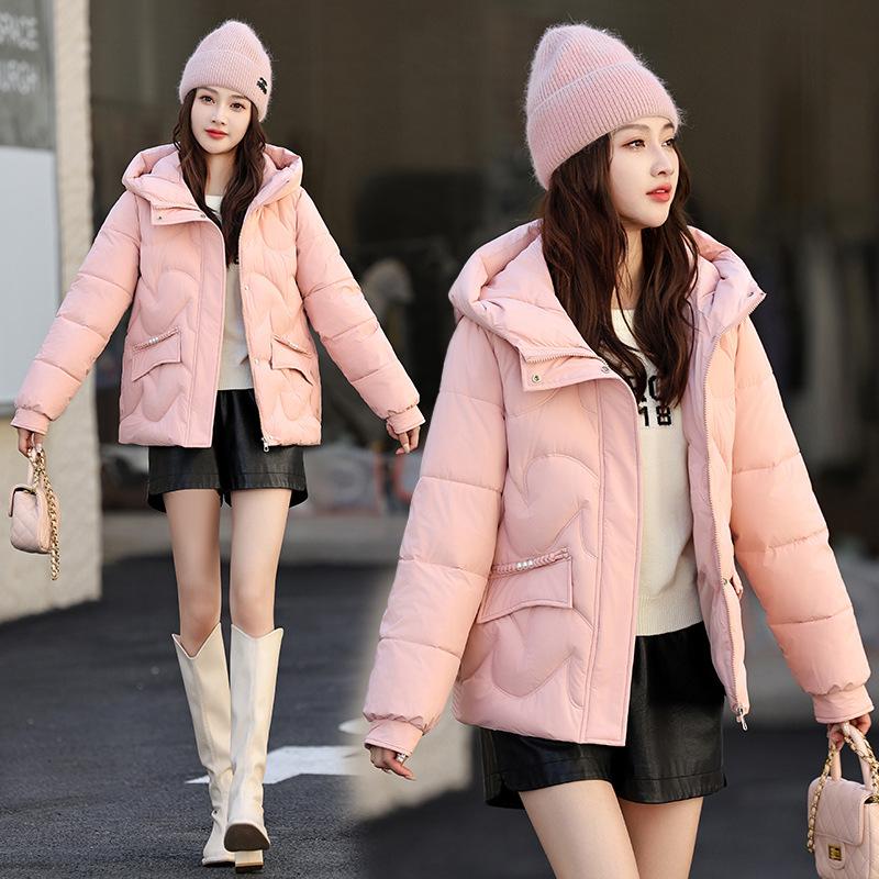 Thickened warm down cotton jacket women's winter large size loose slimming casual women's short small padded jacket cotton jacket
