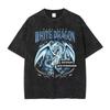 789. T-shirt Lavata Anime Yu Gi Oh Il Drago Alato di Ra T-shirt Vintage Lavata Streetwear Retro Magician Nero T-shirt Uomo Cotone Top oversize