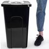 KADAX Trash Can Waste Container for Sorting 50L Bucket Black Container