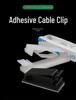 Adhesive Cable Clips - Wire Tie Holders, Flat Cable Buckle Organizers, Black and White