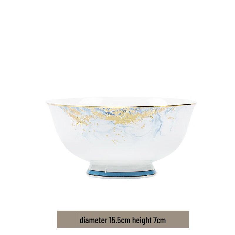 ZISIZ Gold Rimmed Glass Dinnerware Set