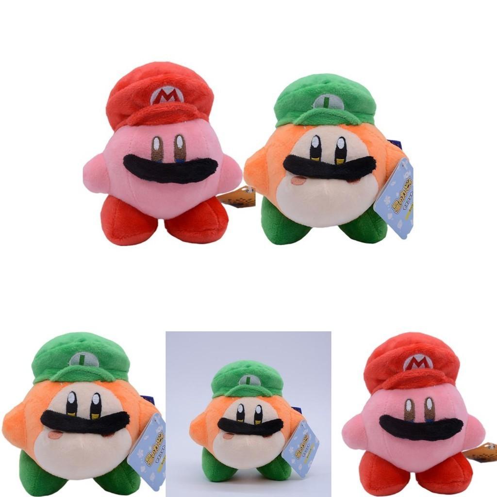 Soft Stuffed Kirby Waddle Dee Plush Toy With Mario Luigi Hat For Kids' Playtime And Collection