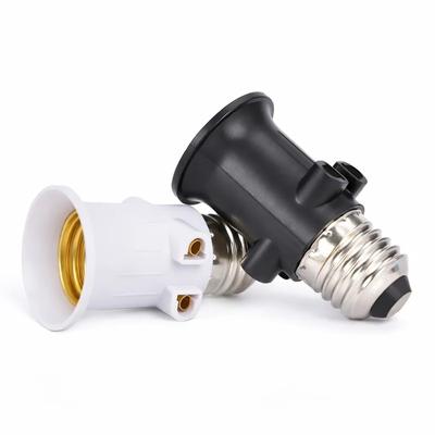 1 PCS E27 PBT Fireproof Bulb Adapter EU Plug Lamp Holder Base Socket AC100-240V 4A for Home Office Lighting