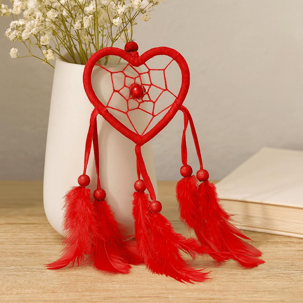 Dream Catcher Heart Small Black White Red 6-Pack