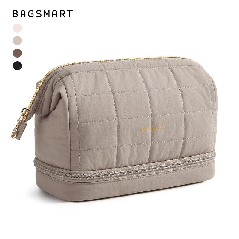 

BAGSMART Large Capacity Cosmetic Bag Multifunction Makeup Pouch Tote Travel Organizer Storage Bag for Women Toiletries 23.5CM-11.5CM-8CM хакі