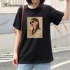 Hirsionsan Aesthetic Characters T Shirts for Women Summer Oversized 100% Cotton Basic Tees Female Trendy Loose Short Sleeve Tops