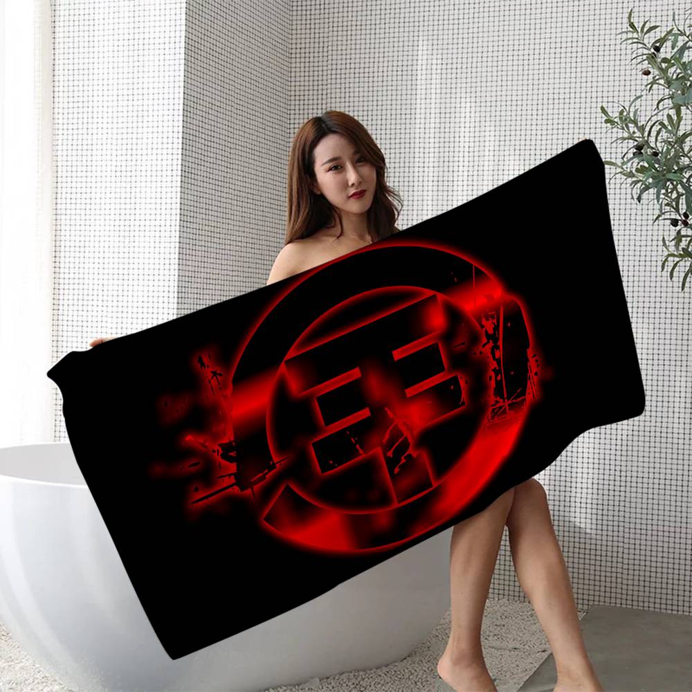 

1pc Vintage Rock T-Tokio H-Hotel Microfiber Blanket Quick Drying Beach Towels Oversized Printing Super Absorbent Towel Blanket W30*H60(CM)