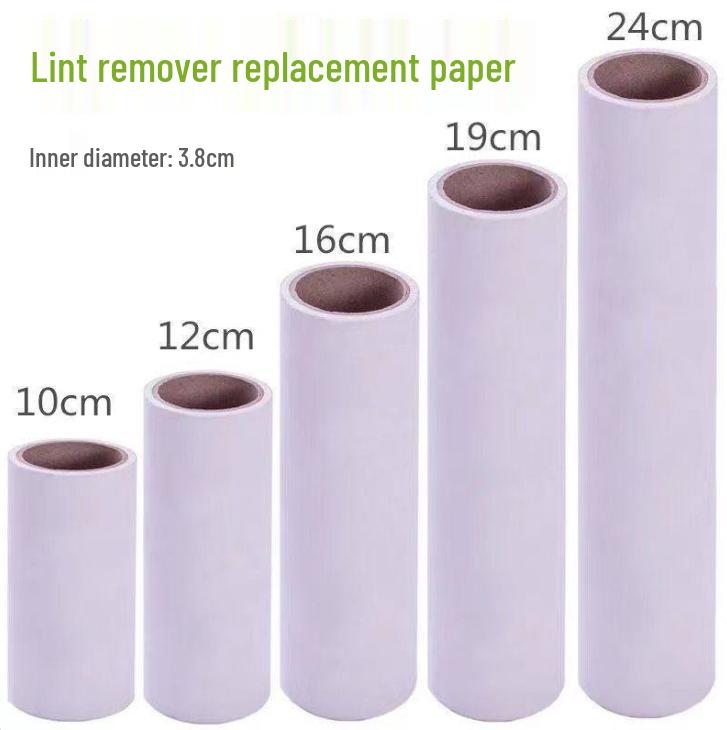 **Lint Roller Refill Rolls: Tear-Off Dust Removal Paper for Clothes** Strong Adhesion 24cm Roll Paper Diagonal Tear