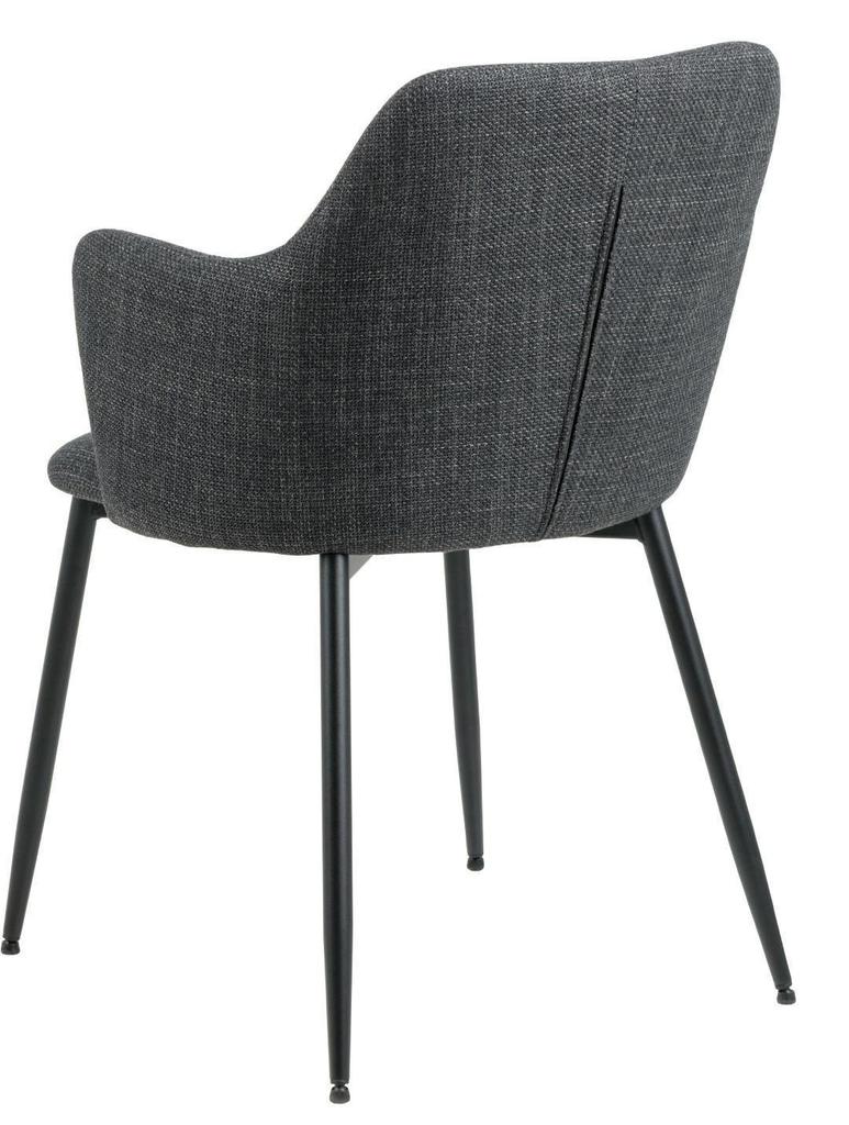 Ilsa chair with armrests, gray